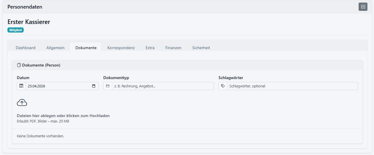 Dokumente per Drag and Drop im Cloud Based Office CRM hochladen