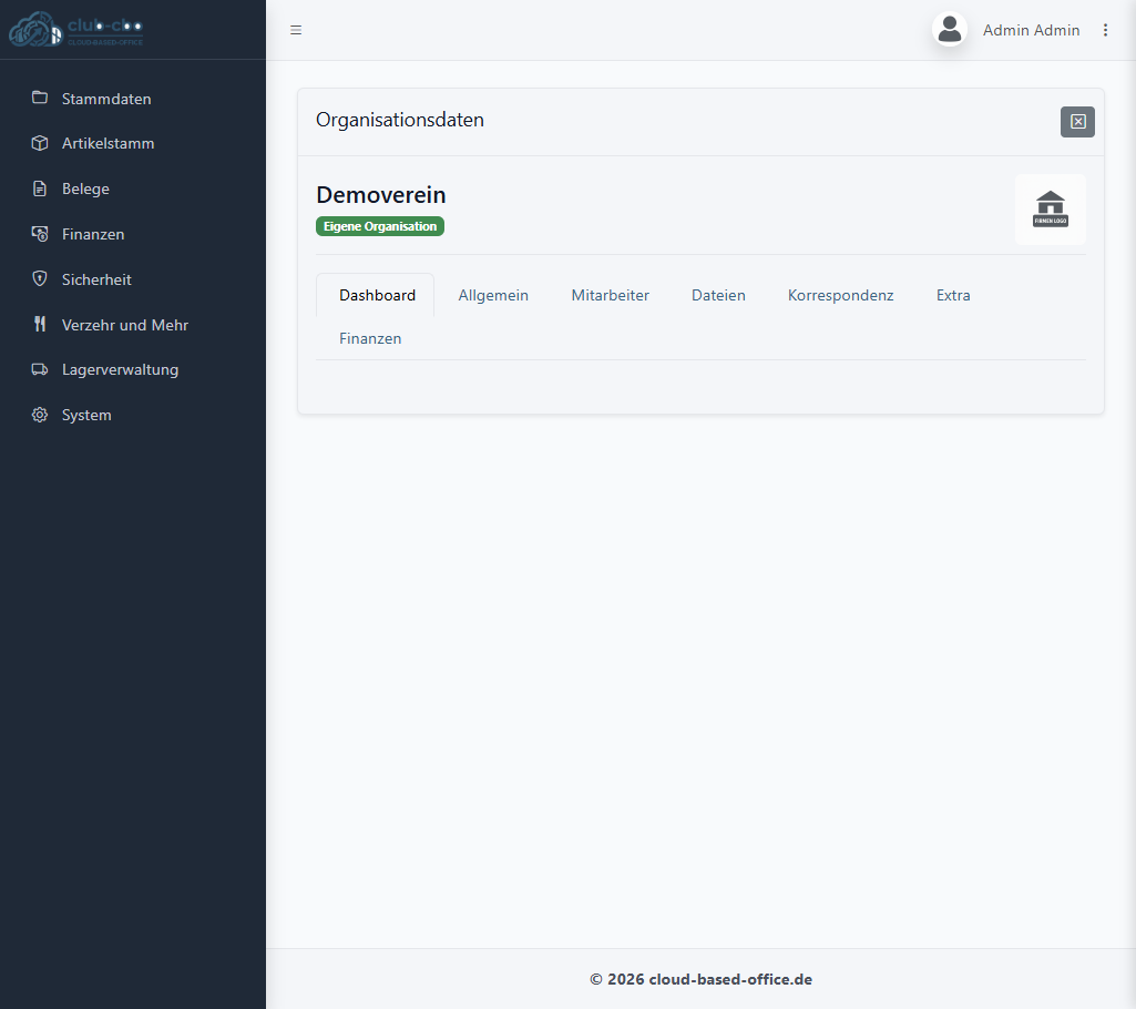 Organisation: Dashboard und Übersicht